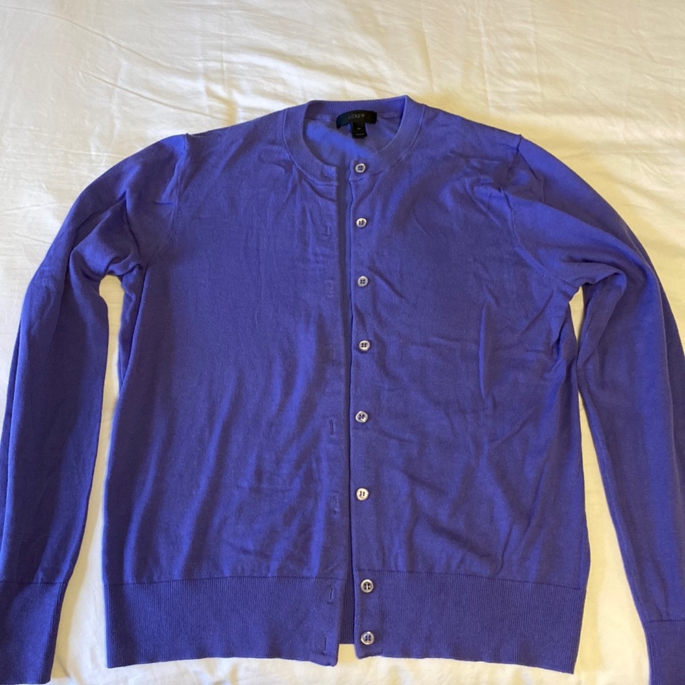 J.Crew Periwinkle Button down Sweater- M Medium